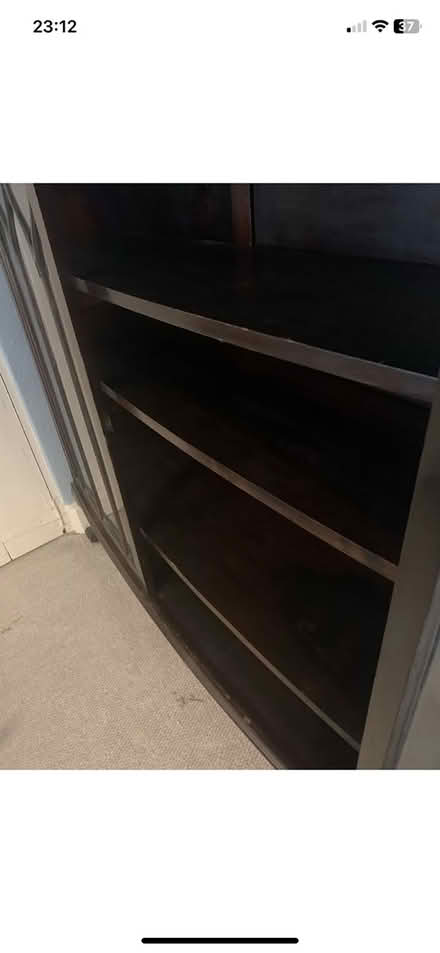 Photo of free Large wood glass cabinet (Wiveliscombe TA4) #2