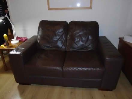 Photo of free Two seater leather sofa (Heybridge CM9 4) #1