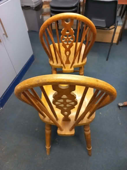 Photo of free Three wooden chairs (Knighton LD7) #1