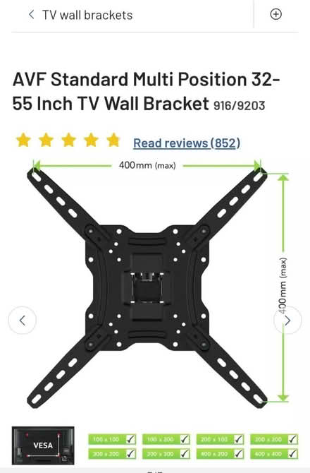 Photo of TV Wall bracket up to 50" (Harpenden, AL5) #2