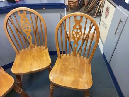 Photo of free Three wooden chairs (Knighton LD7) #4