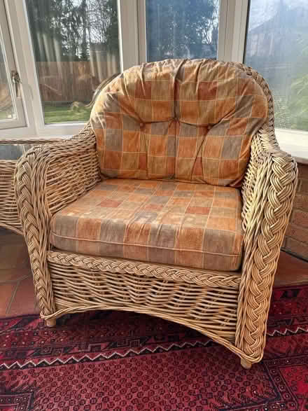 Photo of free 2 conservatory chairs and 2 glass topped tables (Great Shelford CB22) #3