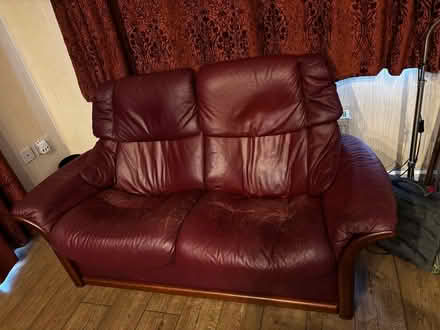 Photo of free 2 seat reclining leather sofa (Ravensden MK44) #1