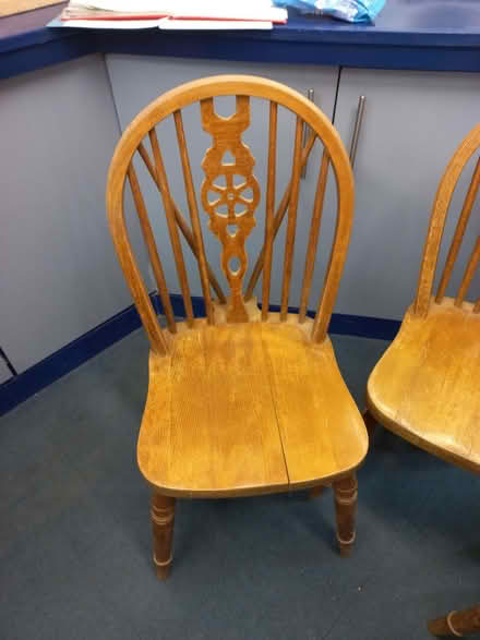 Photo of free Three wooden chairs (Knighton LD7) #3