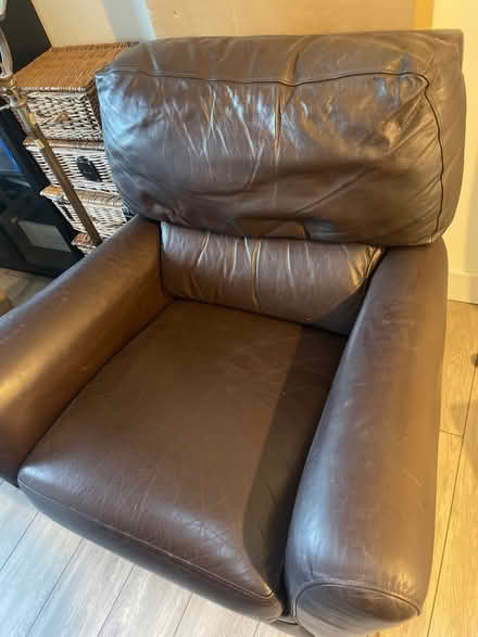 Photo of free Leather arm chair (Goldsithney) #2