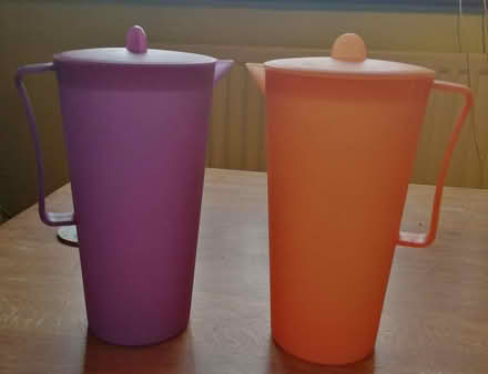 Photo of free two plastic jug pitchers with lid (North Mundham) #1