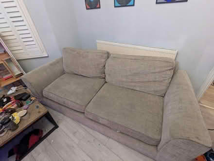 Photo of free M&s sofa and footstool poofee (East dulwich) #1