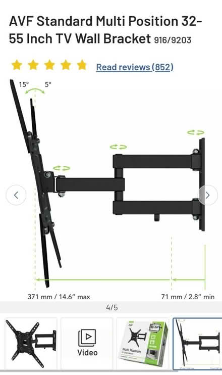 Photo of TV Wall bracket up to 50" (Harpenden, AL5) #1