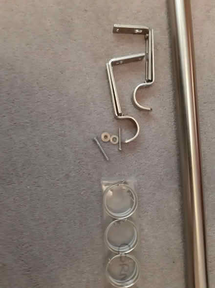 Photo of free Chrome curtain poles with rings (Barkingside IG5) #2