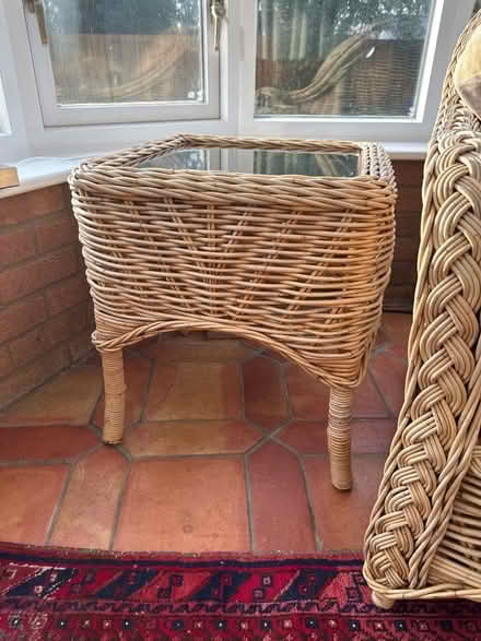 Photo of free 2 conservatory chairs and 2 glass topped tables (Great Shelford CB22) #4