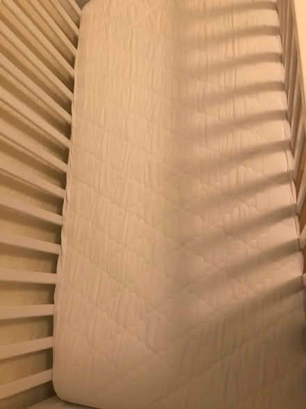 Photo of free Cot bed with mattress and sheets (Levenshulme M19) #2