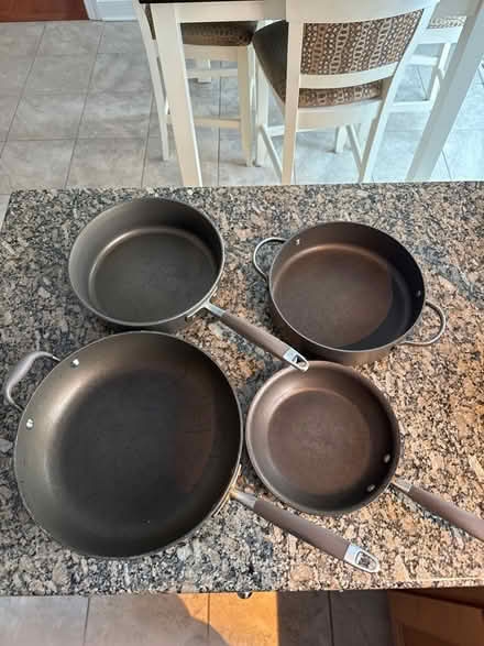Photo of free Assorted Analon pans & glass lids (Cedar knolls, NJ) #1