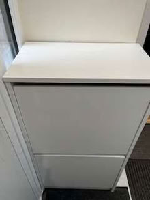Photo of free White 2-drawer shoe storage cabinet (Sheddingdean RH15) #2