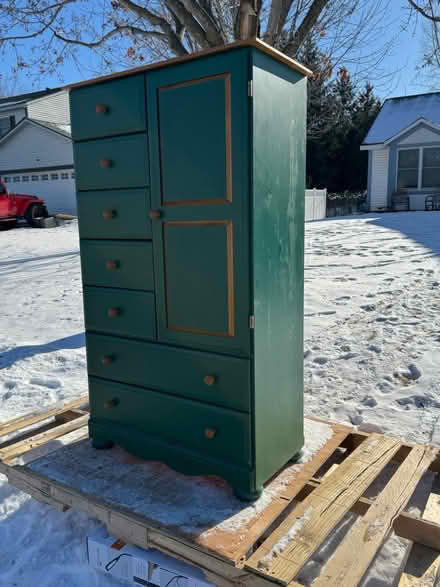 Photo of free 7 drawer wood armoire (9933 82nd St S, Cottage Grove) #1