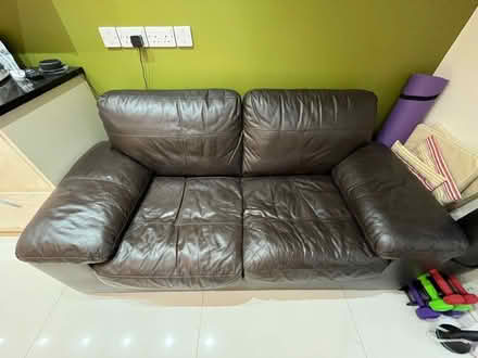 Photo of free Leather sofa bed, great condition (GU52) #1
