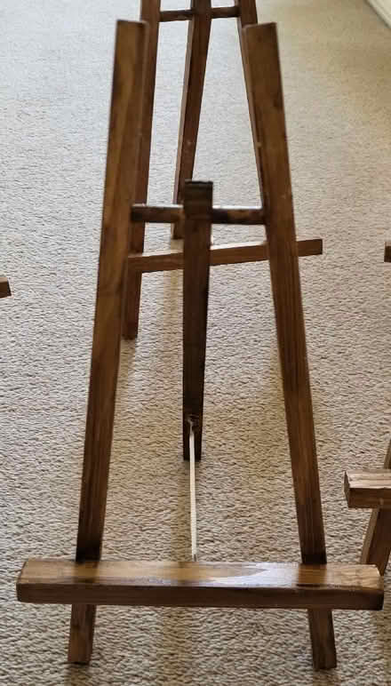 Photo of free 7 wooden table easels (Fairfield Park SG5) #2