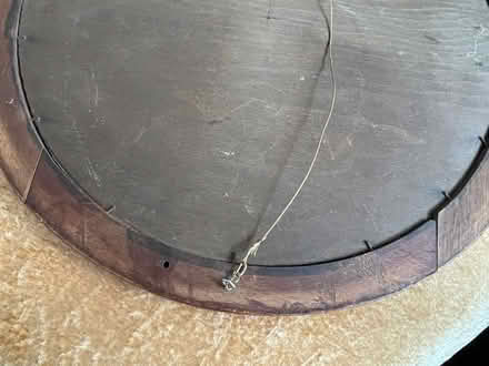 Photo of free Old dark wood round mirror - frame needs glueing. (Sanderstead CR2) #4