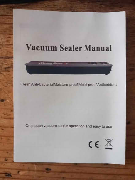 Photo of free Vacuum Sealer with manual (Knaresborough.) #2
