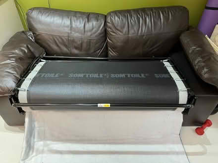 Photo of free Leather sofa bed, great condition (GU52) #3