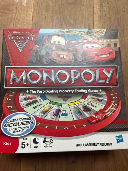 Photo of free Monopoly -cars Pixar version (London W12, Shepherd’s Bush) #1