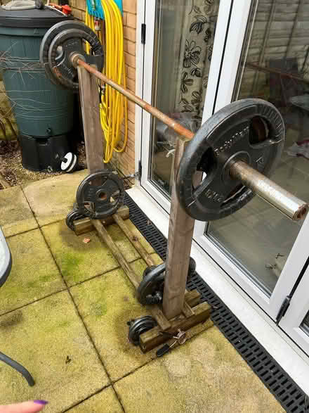 Photo of free Barbell and assorted weights (Horsham) #1