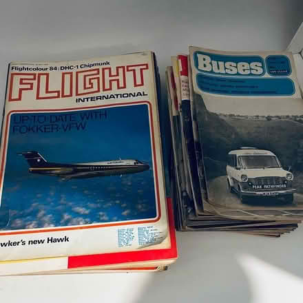 Photo of free Vintage Flight international/ Buses 35 magazine bundle 1980s (Thornton Heath CR7) #1
