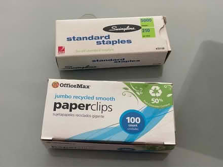 Photo of free Paper clips, staples (Midtown) #1