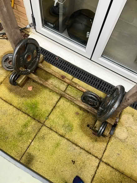 Photo of free Barbell and assorted weights (Horsham) #2