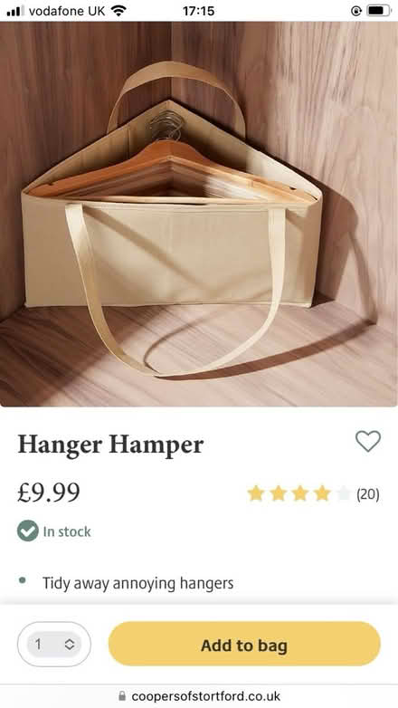 Photo of free Hanger Hamper - brand new (Waddon) #1