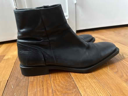 Photo of free Men’s black faux leather boots 45 (Clinton Hill, Brooklyn) #2