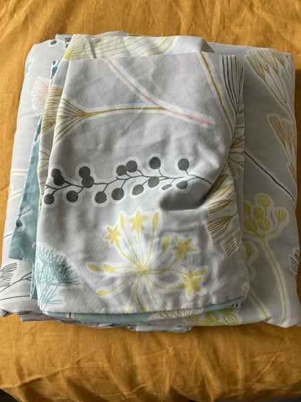 Photo of free King size grey floral bedding set (Beeston, NG9) #1