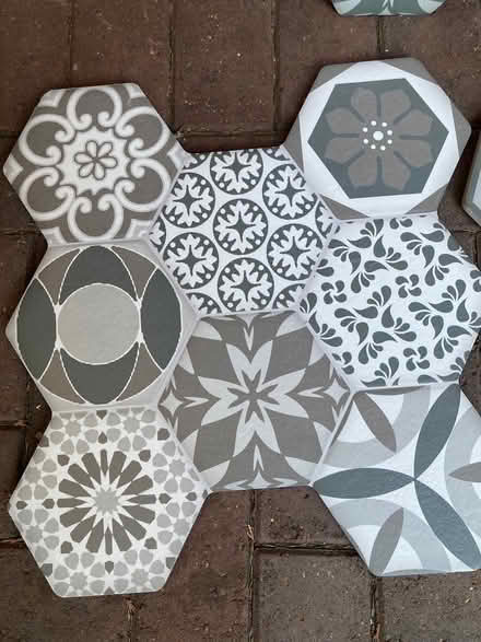 Photo of free 3 decorative floor tiles (Mickleover DE3) #1