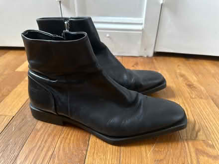 Photo of free Men’s black faux leather boots 45 (Clinton Hill, Brooklyn) #1