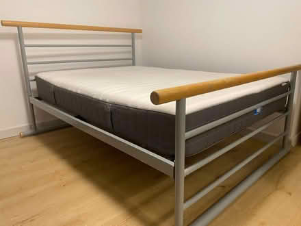 Photo of free Double Bed Frame with Ikea Mattress (Kings Langley WD4) #1