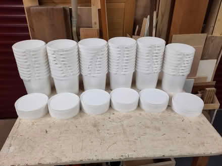 Photo of free 58 x 1 kg (1080 ml) plastic tubs (Vinters Park, Maidstone ME14) #1