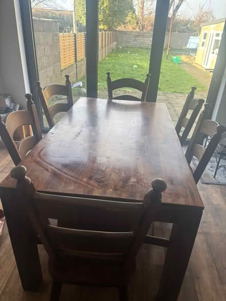 Photo of free Solid Wooden Table + 6 Chairs (CT14) #1