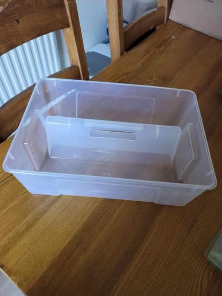 Photo of free Clear plastic carry box (GL1) #2