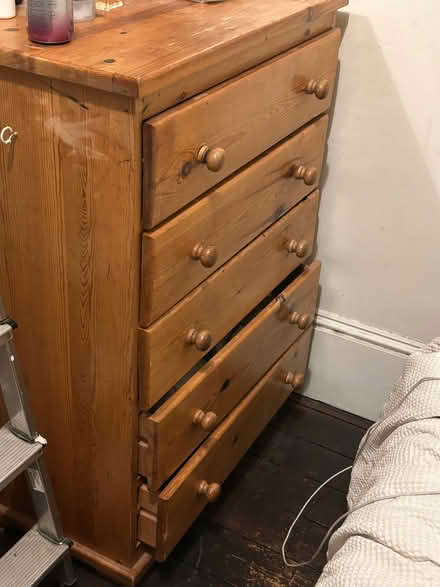 Photo of free Taller solid pine chest of drawers (Muswell Hill N10) #1