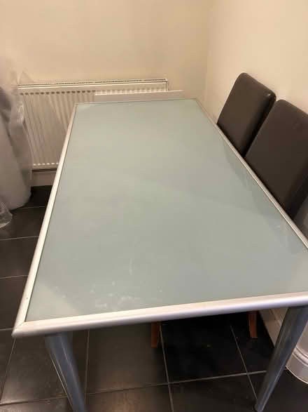 Photo of free Frosted glass topped table (Muswell Hill N10) #1