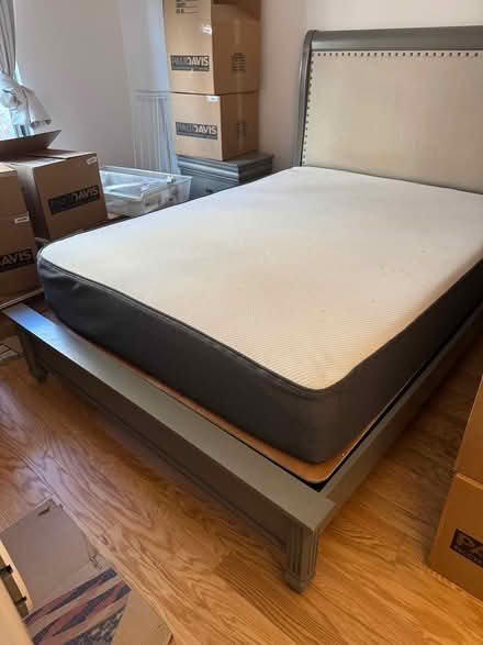 Photo of free Grey Queen Bed Frame & Platform (DuPont South) #1