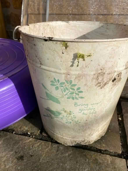 Photo of free Large metal planter (Great Bourton, OX17) #1