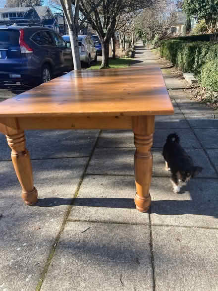 Photo of free large solid wood dining table (Olympia, South Capitol) #3