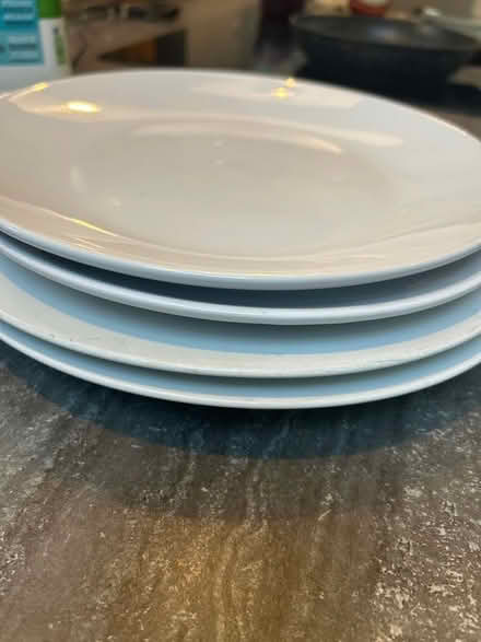 Photo of free 4 white mismatched dinner plates (Harrogate HG2) #1