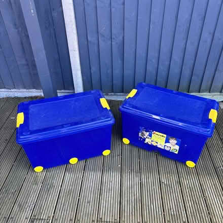 Photo of free 2 x wheeled storage boxes with lids (Hampton Hill/Fulwell) #1