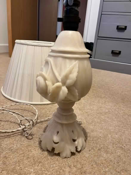 Photo of free Alabaster lamp base and shade (Lewisham SE13 7FZ) #2