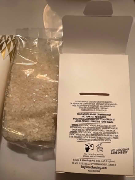 Photo of free Foot soak crystals & lotion (KT4) #2