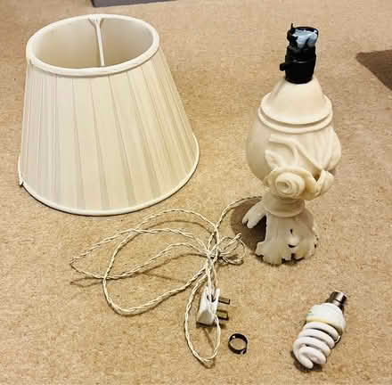 Photo of free Alabaster lamp base and shade (Lewisham SE13 7FZ) #1