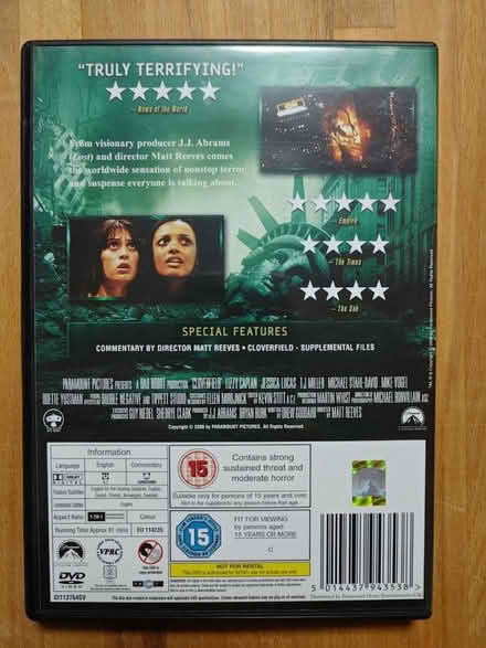 Photo of free Cloverfield DVD (CB4) #2