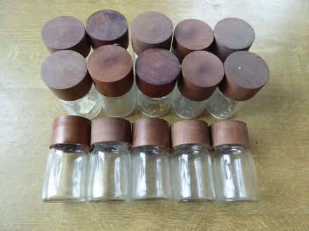 Photo of free 15 spice jars with wooden lids. (Fareham PO15) #1