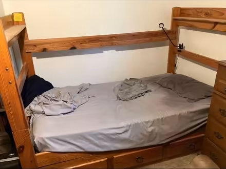 Photo of free Solid wood twin bed - no mattress (By Triangle Town Center) #1